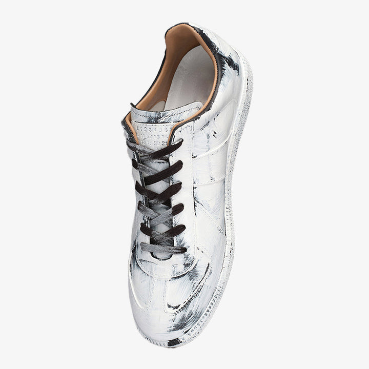 Luxury White Calfskin Sneakers - Arno Conti Shoe