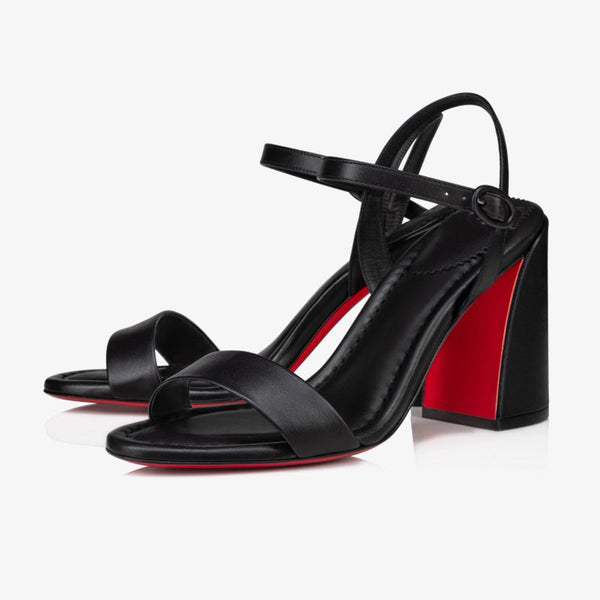Elegant Black Calf Leather Sandals