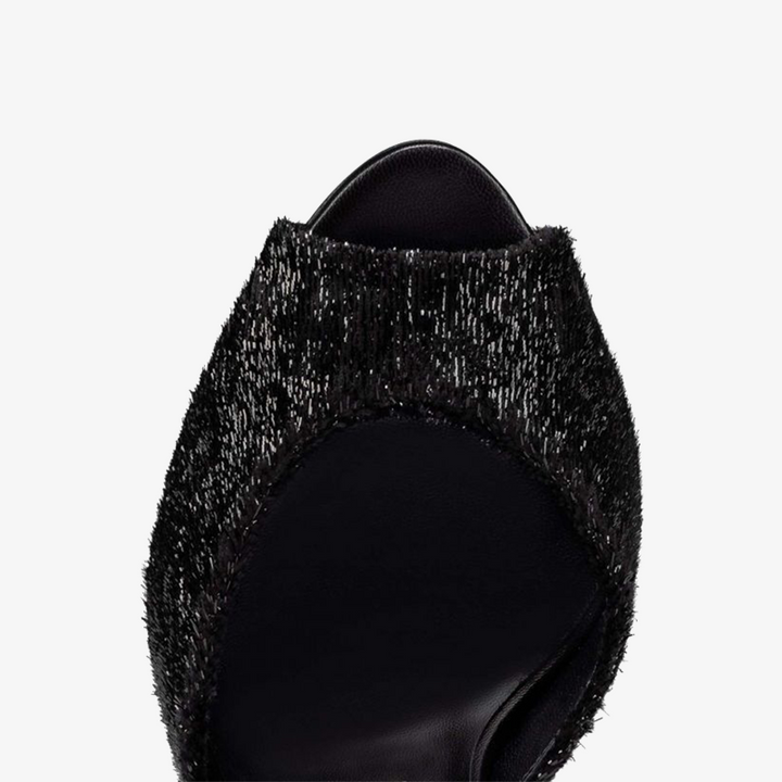 Elegant Black Velvet High Heels - ARNO CONTI