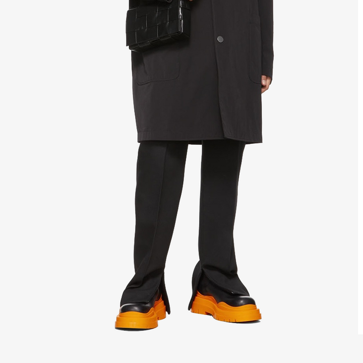 Black/Orange Chelsea Boots - Arno Conti Shoe