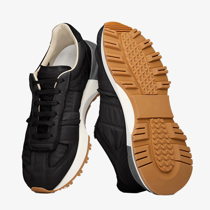 Black Two-tone assembled sneakers - Arno Conti Shoe