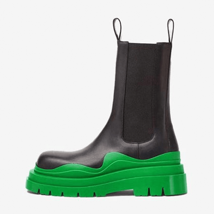 Black/Green Chelsea Boots - Arno Conti Shoe