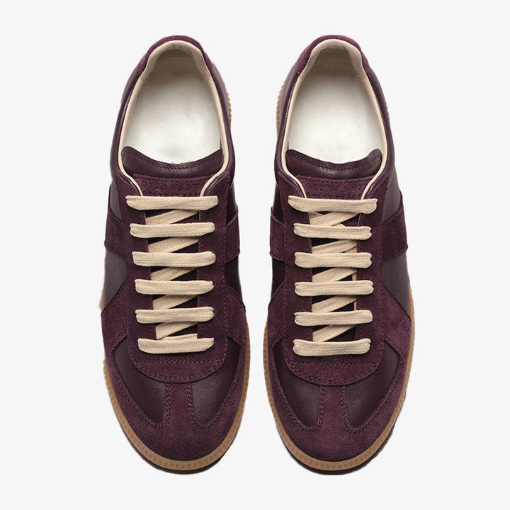 Purple Leather and Suede Sneakers - Arno Conti Shoe