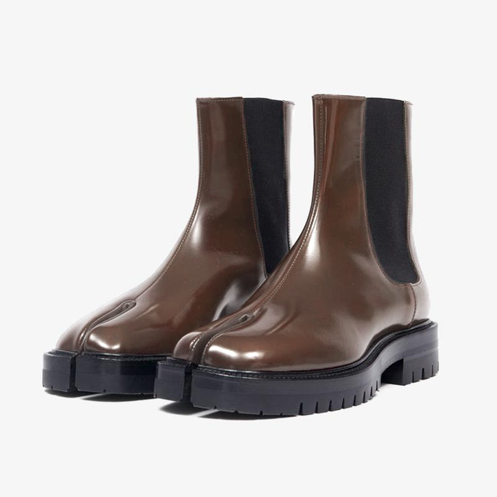 Claret Leather Slip-On Boots Unisex - Arno Conti Shoe