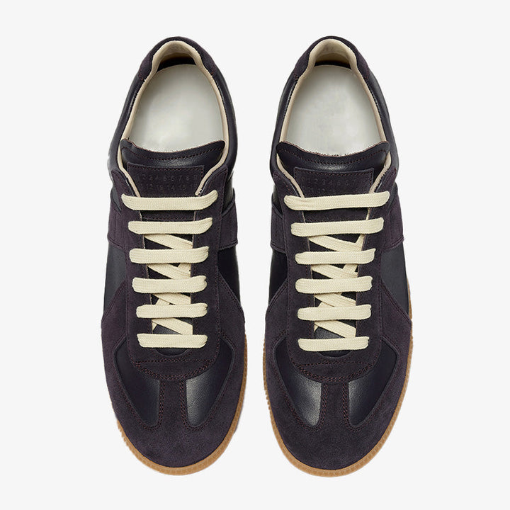 Purple Leather and Suede Sneakers - Arno Conti Shoe