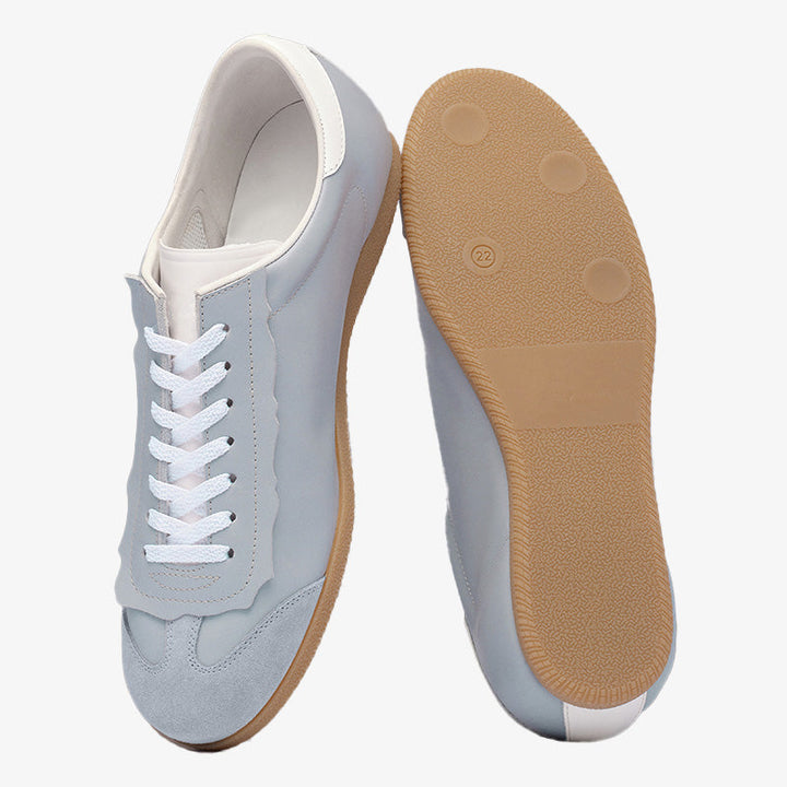 Sleek Blue nylon Lace-Up Sneakers - Arno Conti Shoe