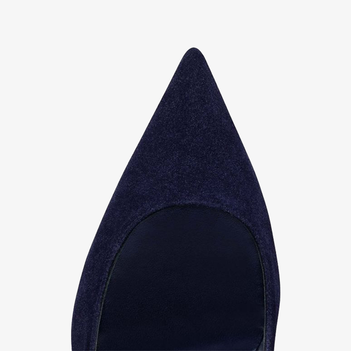 Elegant Blue Waxed Suede Pumps - ARNO CONTI