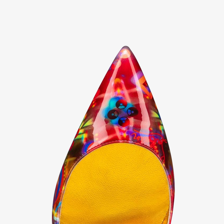 Multicolored Print Patent Leather Pumps - ARNO CONTI