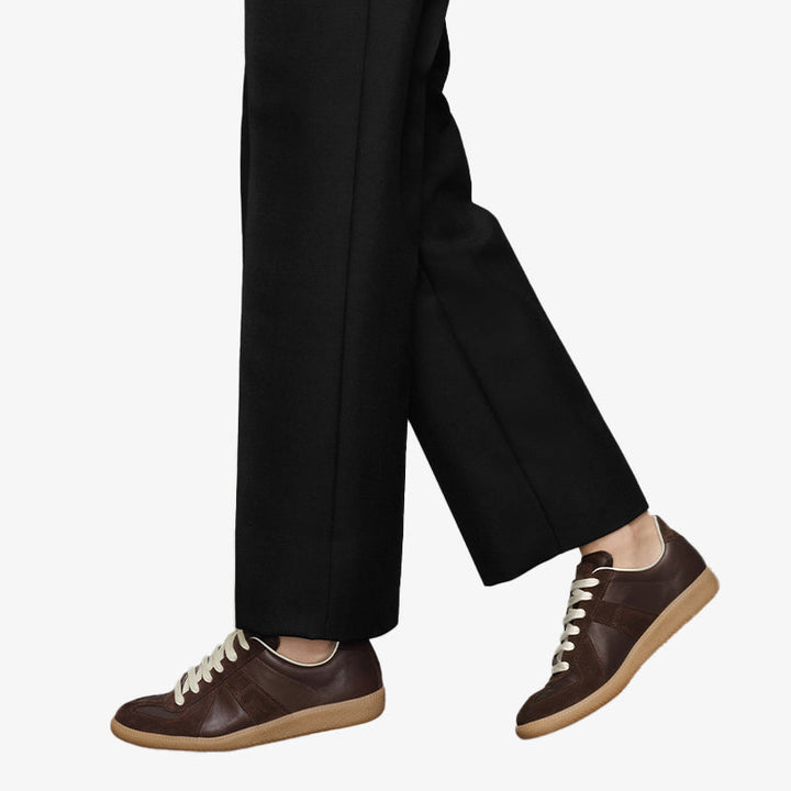 Cocoa Leather with Suede Sneakers - Arno Conti Shoe
