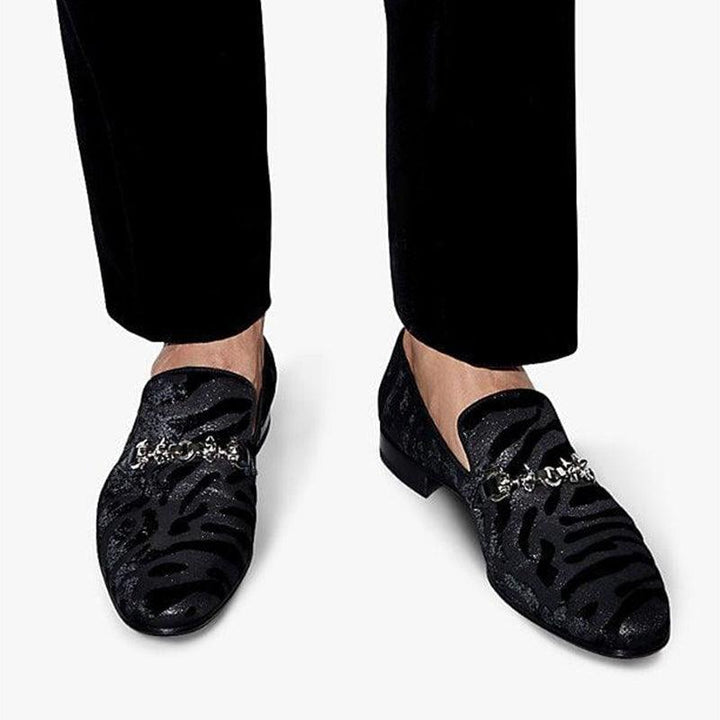 Zebra Suede Slip on Loafers - ARNO CONTI
