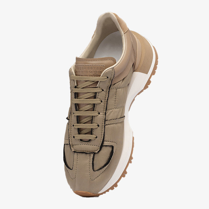 Khaki nylon Sneakers with Layered Sole - Arno Conti Shoe