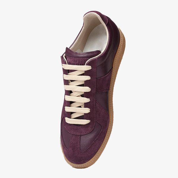 Purple Leather and Suede Sneakers - Arno Conti Shoe