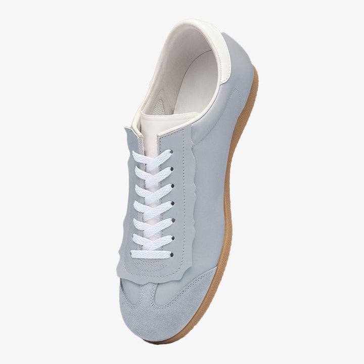 Sleek Blue nylon Lace-Up Sneakers - Arno Conti Shoe