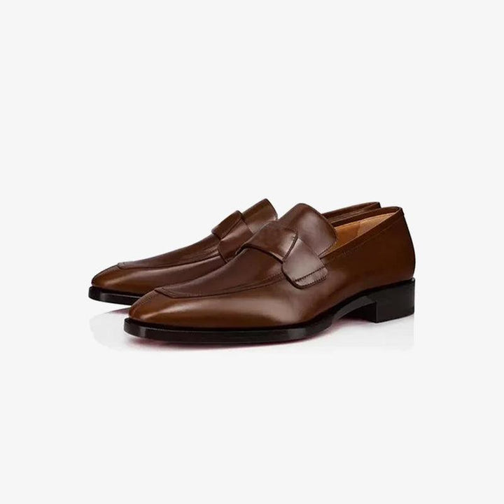 Square Toe Slip-On Buckle Loafers - ARNO CONTI