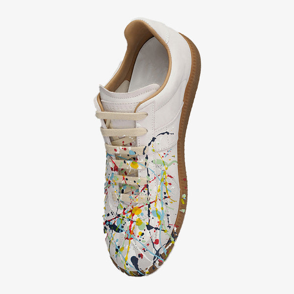 Timeless Elegance Leather and Suede White Sneakers - Arno Conti Shoe