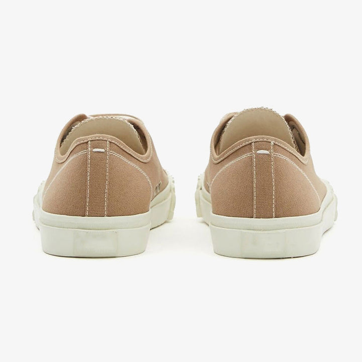 Camel Beige Split-toe Low-Top Sneakers - Arno Conti Shoe