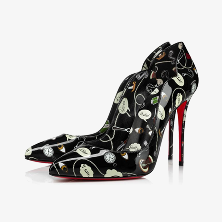 Multicolored Print Patent Leather Pump - ARNO CONTI