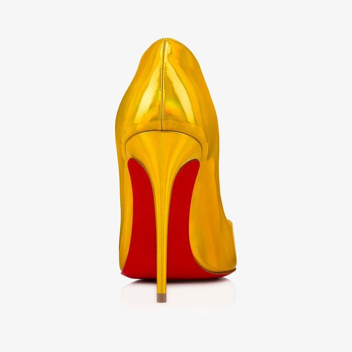 Yellow Patent Leather Pumps with Pointed Toe - ARNO CONTI