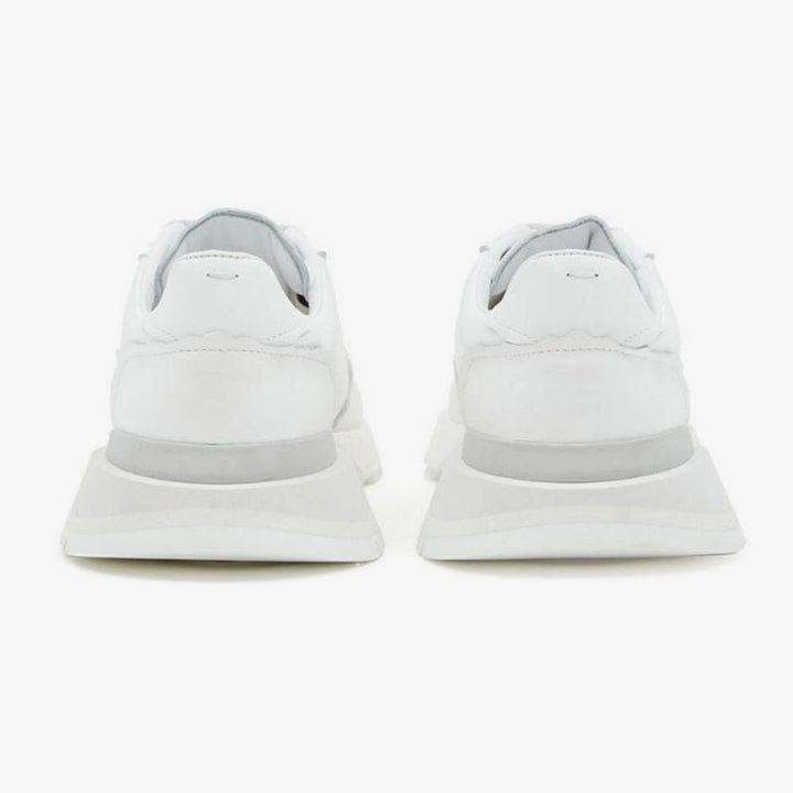 Vibrant White nylon Low-Top Trainers - Arno Conti Shoe