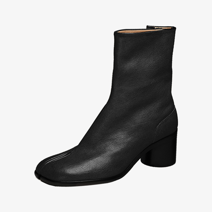 Grained Leather Boots 60 mm Heel Men's - Arno Conti Shoe