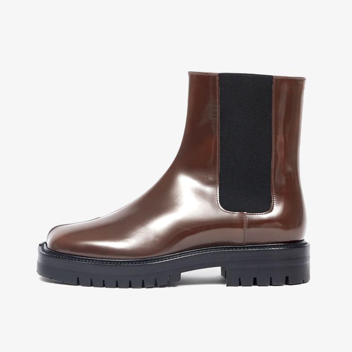 Claret Leather Slip-On Boots Unisex - Arno Conti Shoe