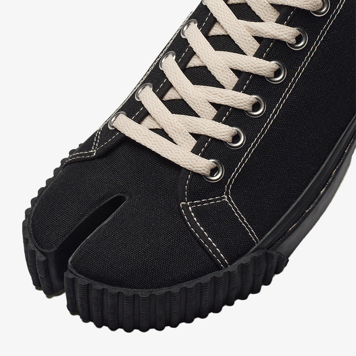 Statement-making Black Canvas Sneakers - Arno Conti Shoe