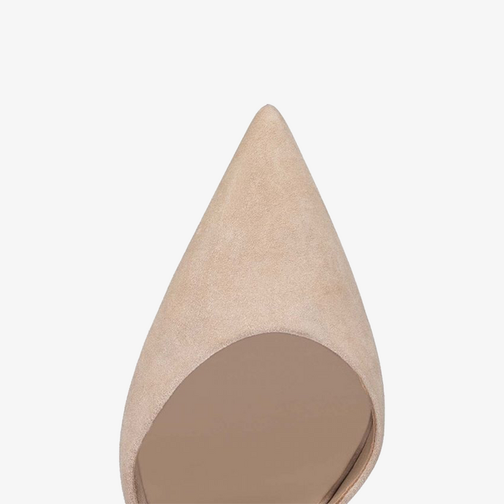 Coffee Suede Calfskin Slingback Pump - ARNO CONTI