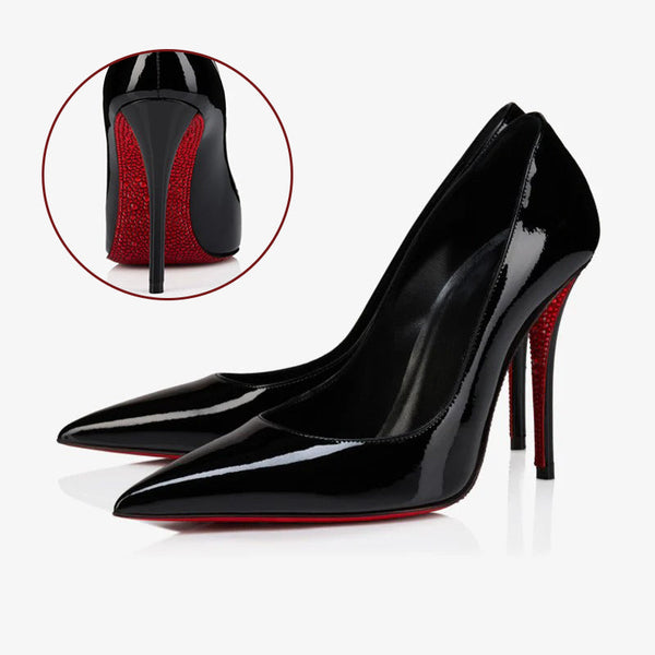 Black Patent Leather Classic Vamp Pumps