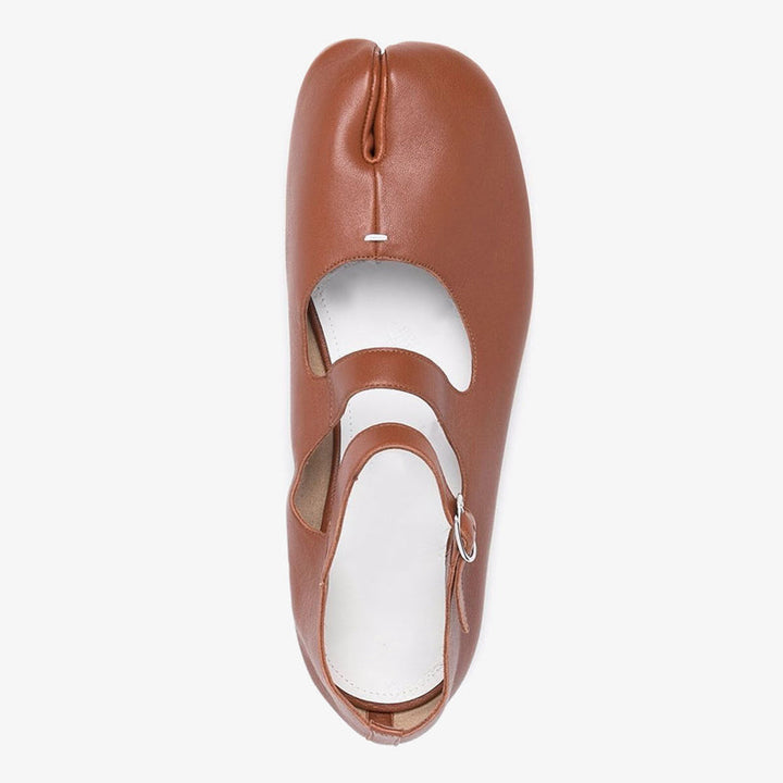 Split-toe Ankle-Strap Ballerina Shoes - Arno Conti Shoe