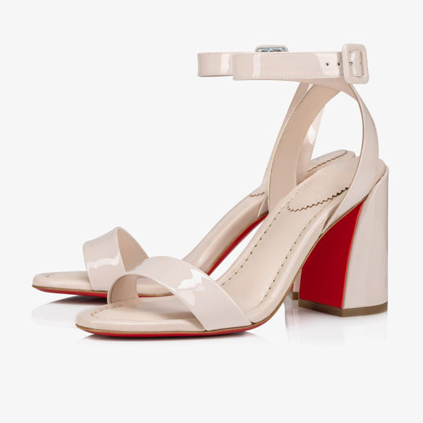 Chic Beige Calf Leather Sandals