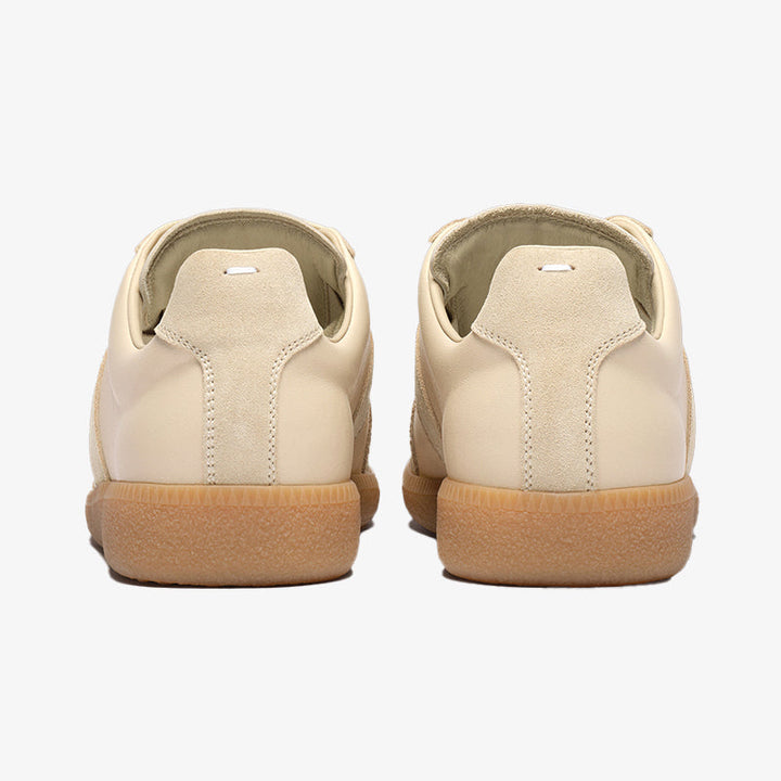 Beige Leather with Suede Sneakers - Arno Conti Shoe
