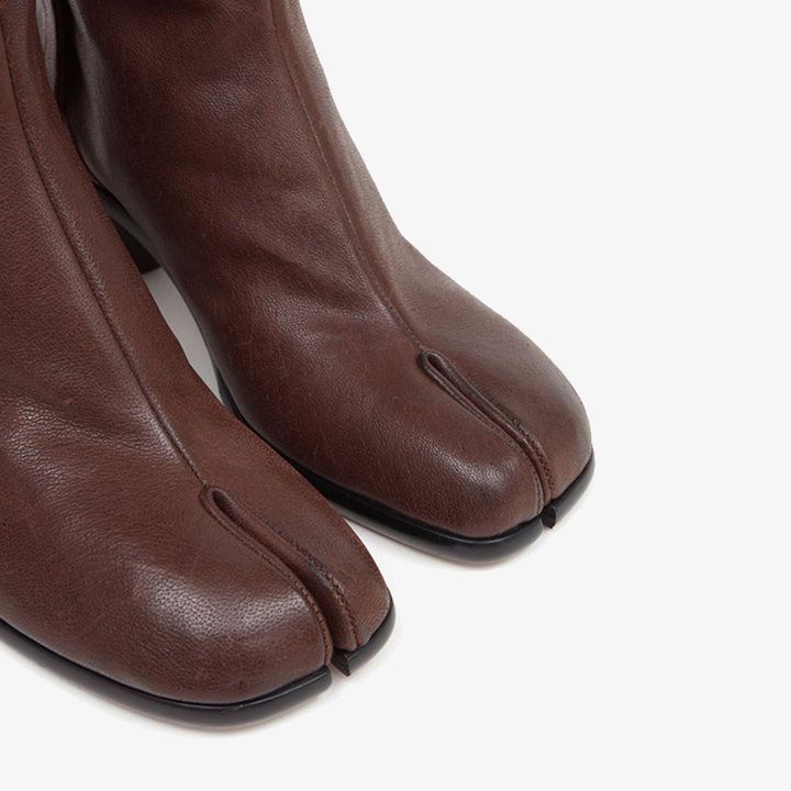 Chocolate Split-Toe Ankle Boots - Arno Conti Shoe