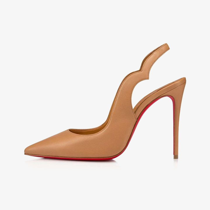 Nude Nappa Leather Cut-Out Heels - ARNO CONTI