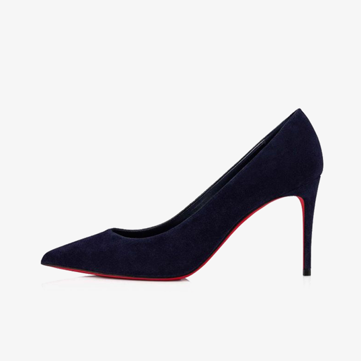 Elegant Blue Waxed Suede Pumps - ARNO CONTI