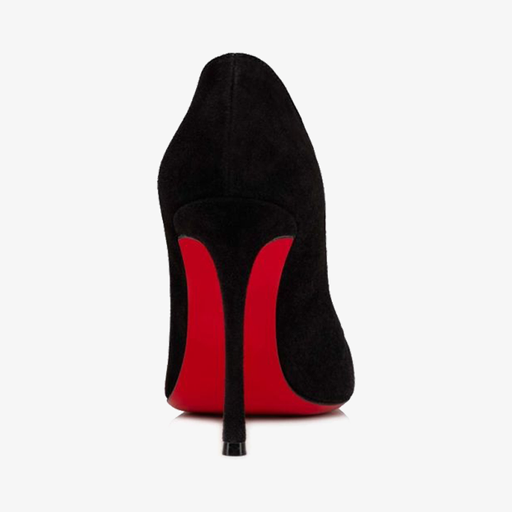 Black Suede Pump with Stiletto Heel - ARNO CONTI