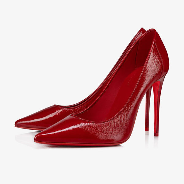 Red Patent Leather Pointed-Toe 100mm