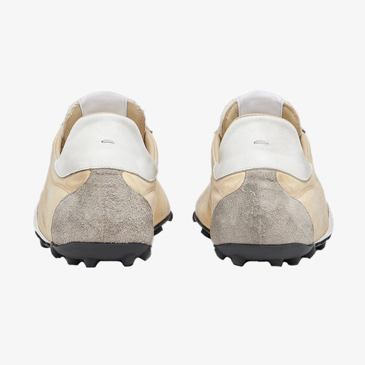 Beige Vintage-Inspired Low Top Sneakers - Arno Conti Shoe