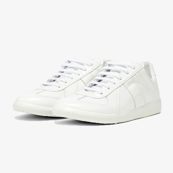 Pure White Calfskin Sneakers - Arno Conti Shoe