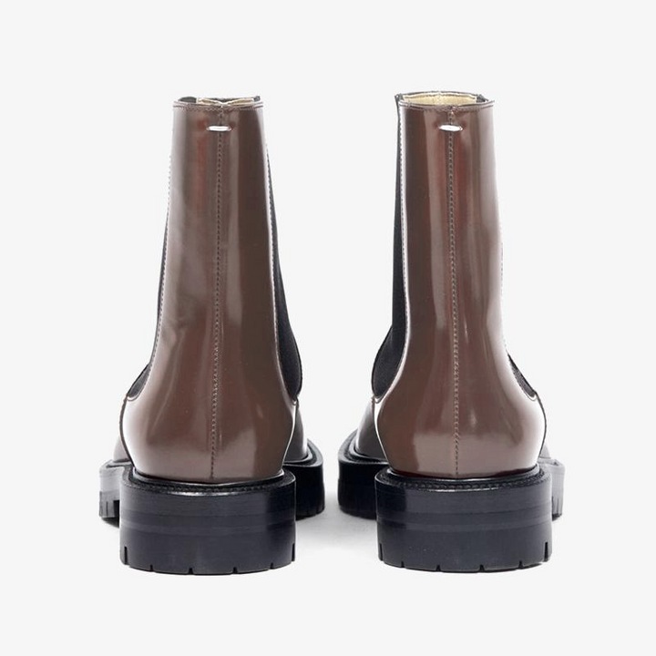 Claret Leather Slip-On Boots Unisex - Arno Conti Shoe