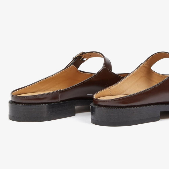 Cedar Brown Tabi Leather Sandals - ARNO CONTI