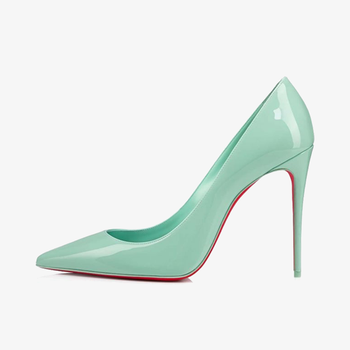 Mint Green Patent Leather Pumps - ARNO CONTI