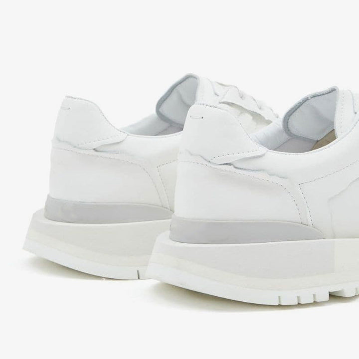 Vibrant White nylon Low-Top Trainers - Arno Conti Shoe