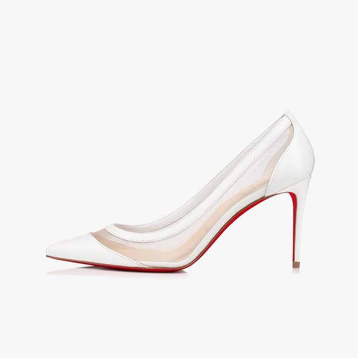 White Mesh With Calf Pumps - ARNO CONTI