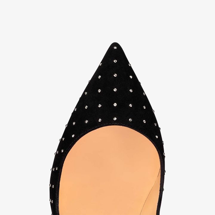 Elegant Black Suede Effect Pump - ARNO CONTI