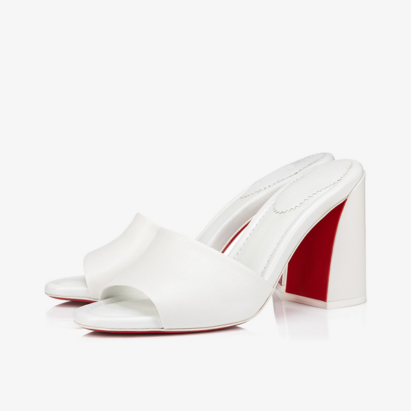 Elegant White Calf Leather Sandal