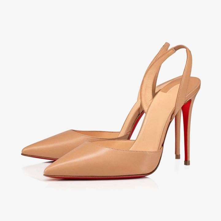 Nude calf Leather Pointed Pump - ARNO CONTI