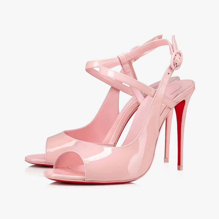 Rosy Pale Pink Patent Leather Stiletto - ARNO CONTI