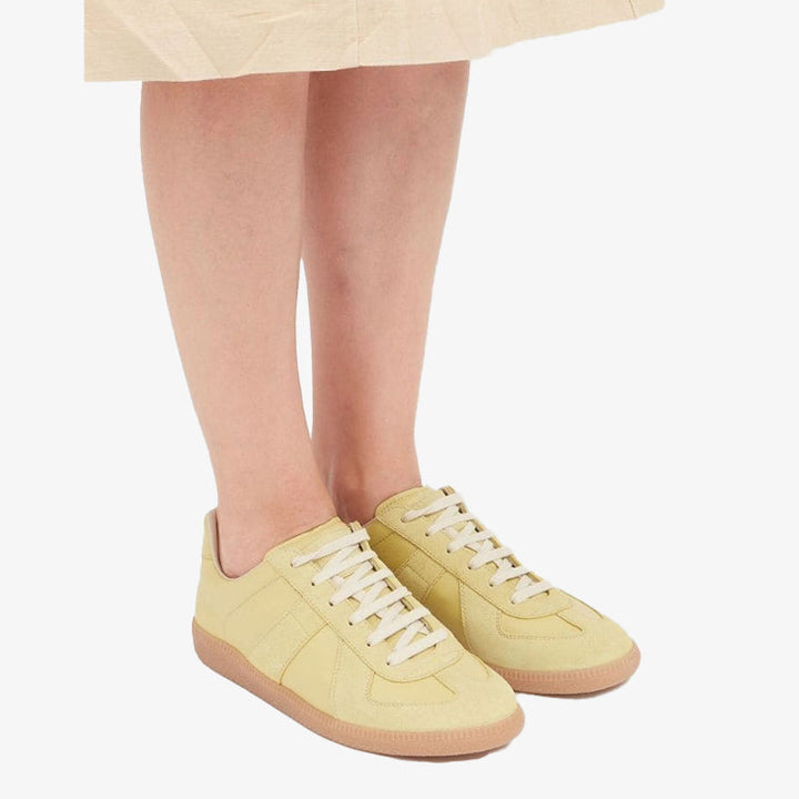 Mint Green Leather and Suede Sneakers - Arno Conti Shoe