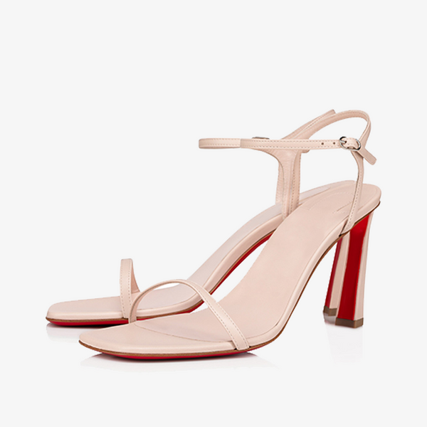 Chic Beige Calf Leather Strappy Sandal