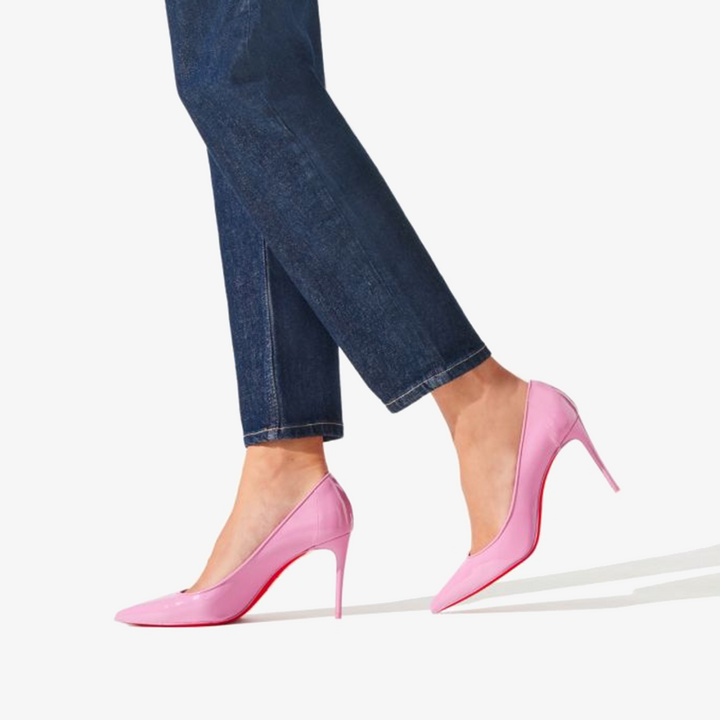 Pink Patent Leather Pump Low-Cut Vamp - ARNO CONTI